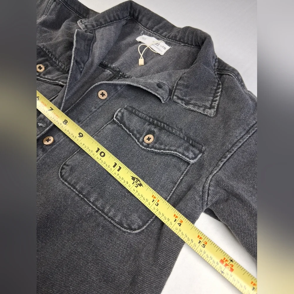 Zara quarter sleeve denim button down dress Size 4-5 Yrs - Picture 7 of 11
